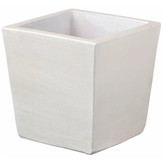 Virágláda kocka Quadro Moderne 25cm fehér