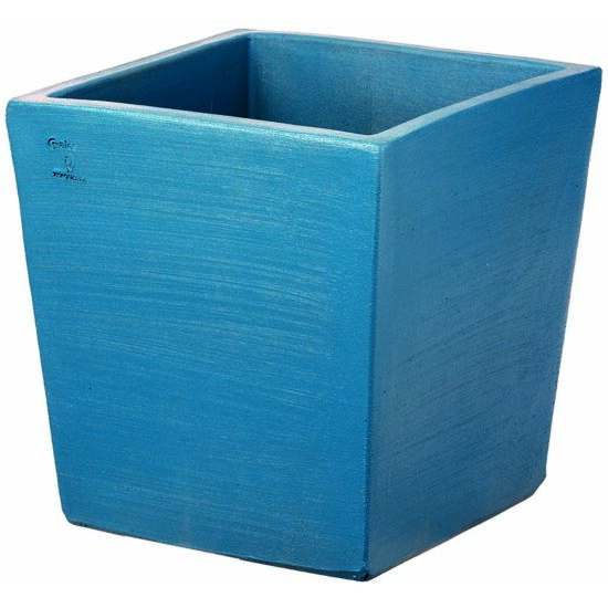 Virágláda kocka Quadro Moderne 40cm kék
