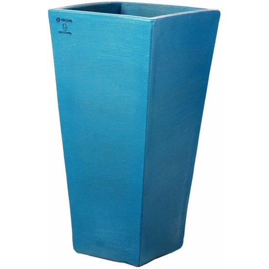 Virágláda kocka Quadrato Moderne 70cm kék