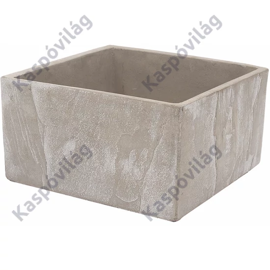Virágláda kocka Steatite fehér 17cm